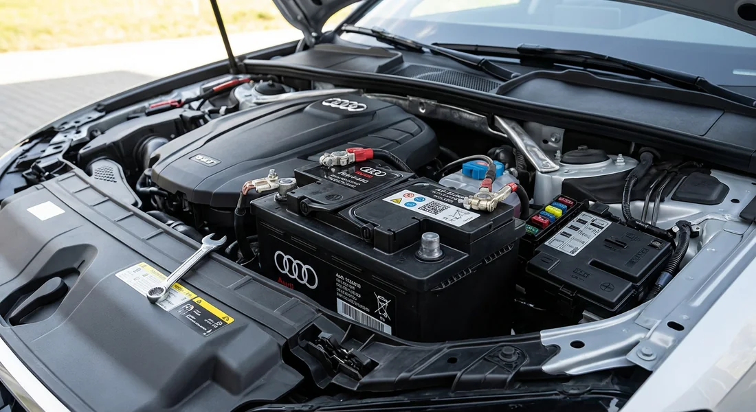 Batterie de voiture Audi débranchée provoquant le mode SAFE