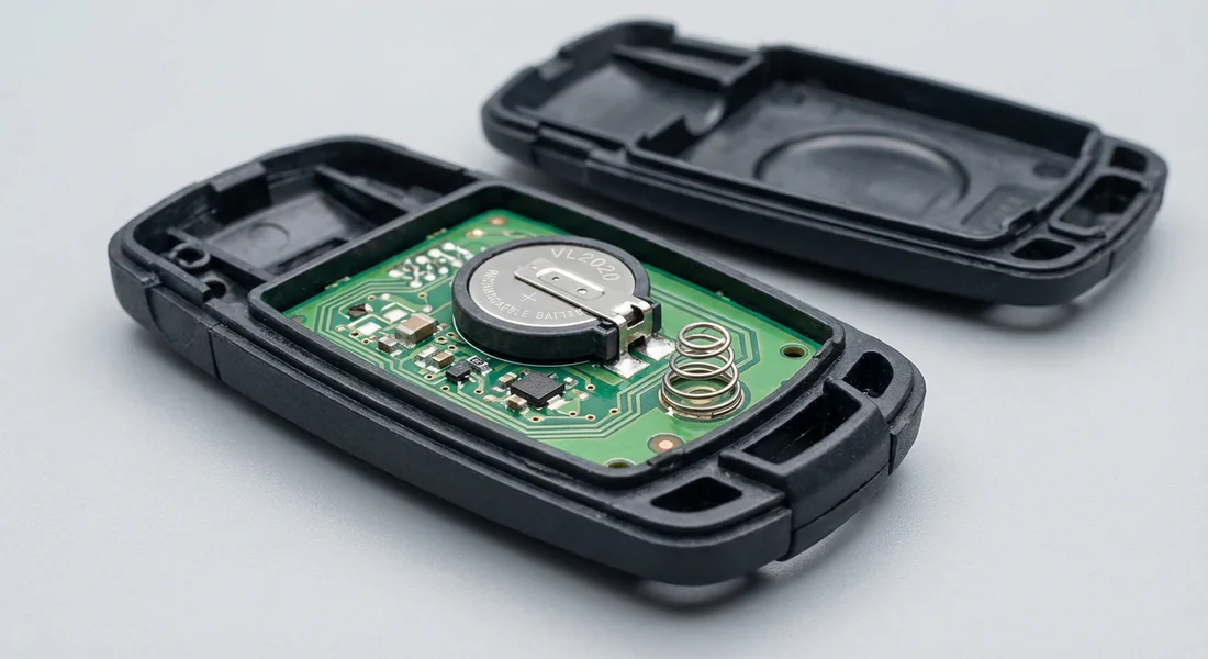 Composants internes et pile d'une clé de BMW série 3 E90