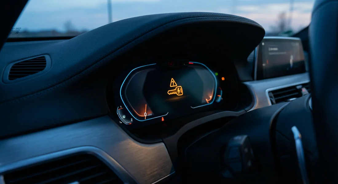 Voyant d'alerte clé sur le tableau de bord d'un Skoda Karoq